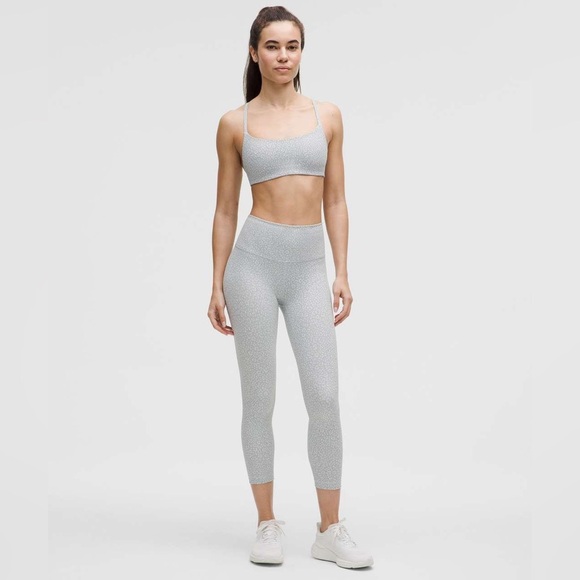🆕🤍 Lululemon Wunder Train High Rise Crop 23” - Leopard Daisy Starlight Multi - Picture 1 of 7